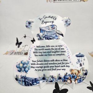 PERSONALISED PRINTED ACRYLIC TEDDY