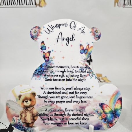 PERSONALISED PRINTED ACRYLIC TEDDY