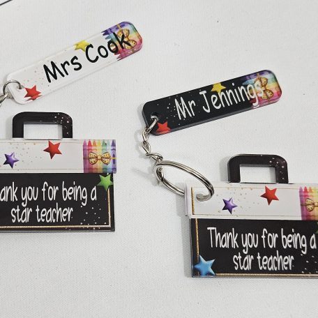 BOOKBAG KEY FOB - personalised